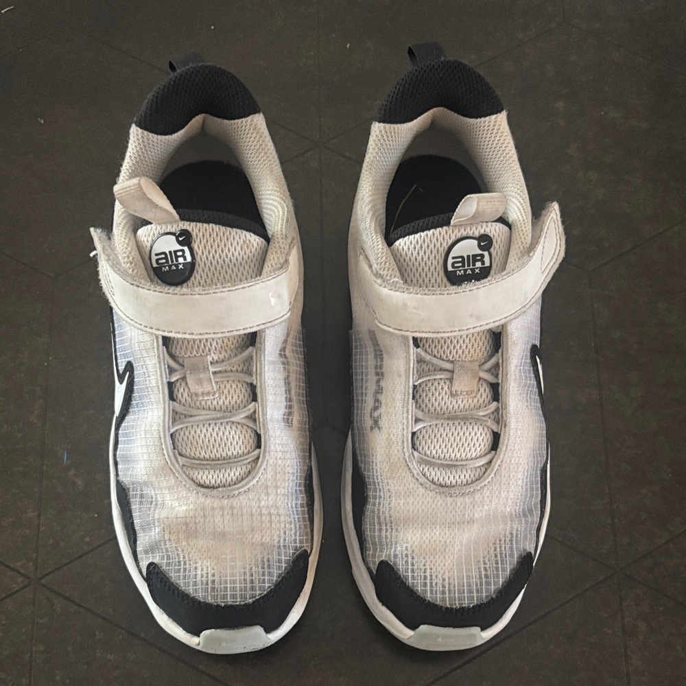 Nike Kids White and Black Air Max Sneakers